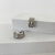 Aretes chuncky plateadas doble