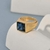 Anel Masculino Dourado com Pedra Azul