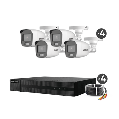 Kit Turbohd 1080P Dvr + 4 Cámaras Colorvu Con Micrófono