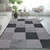 Tapete Sislle 050x080 Tipo Sisal Antiderrapante s618 Preto e cinza - loja online