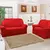 Capa para Sofa Coladinha Kit com 2 capas 2e3 Lugares vermelha