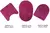 Tapete Banheiro kit com 3 pçs pink - comprar online