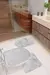 Tapete Banheiro kit com 3 pçs Prata - Harmoni Decorações