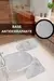 Tapete Banheiro kit com 3 pçs Prata
