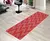 Tapete Passadeira Sislle 066x180 Tipo sisal Antiderrapante ps19 palha e vermelho