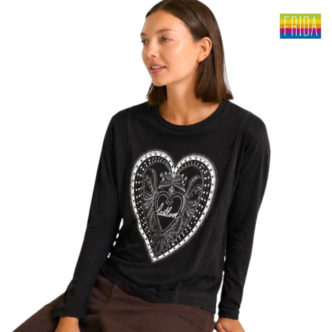 REMERA MUJER CORAZON LAST LOVE