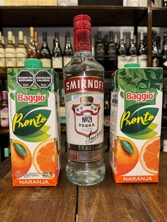 Smirnoff vodka mas 2 Baggio naranja