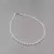 Pulsera de cristal blanco con bolitas de plata 925