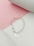 Pulsera triple con medalla y bolitas, amor, en AB