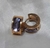 Aros cubanos con piedra violeta en AD