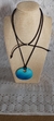 Choker medallón de nacar tonos azules