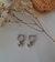 Argollitas con corazones facetados, AQ - comprar online