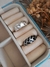 Anillo bombé con nacar/ piedra negra en Plata 925 T 19