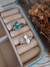 Anillo irregular con nácar/ piedra turquesa en Plata 925 T 17 y 18