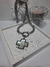 Conjunto cadena tourbillon con dije cruz del equilibrio con nácar, cierre marinero en AQ