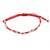PULSERA DOBLE HILO ROJO CON BOLITAS DE PLATA