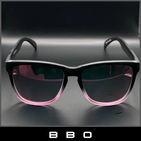 Óculos de sol esportivo BBO - Turbo (Preto com rosa)