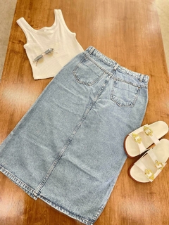 Saia Midi Jeans na internet