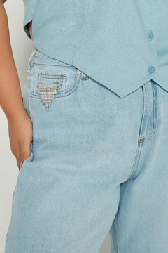 Calça Wide com Strass - comprar online