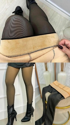 Meia calça peluciada