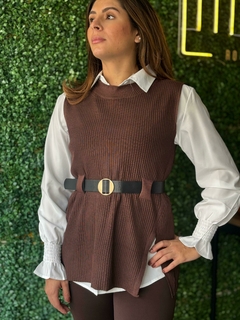 Trijunto - camisa+colete+cinto na internet