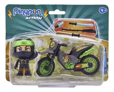 Pinypon Action Moto Con Figura Ninja