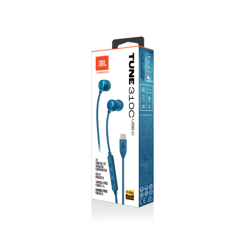 Fone de Ouvido JBL TUNE 310, USB-C Azul