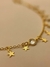Pulseira Estrelinhas com Pedra Cristal Dourado - comprar online