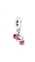 Charms Coração Com Halter Rosa em Prata 925 - comprar online
