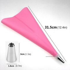 24 PÇS Conjunto de Saco de Confeiteira de Silicone com Bico para Decoração, Kit Confeiteiro, Saco De Confeita De Bolo - loja online