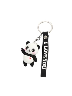 Panda Bonitinho Porta-Chaves PVC Macio Saco de Borracha Pingente Presente de Viagem - comprar online