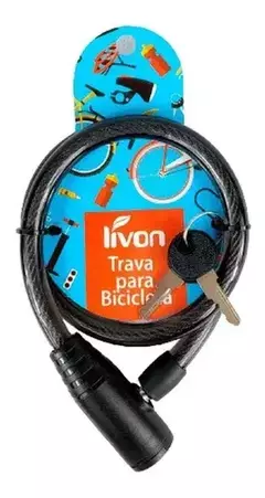 Cadeado Trava Para Bicileta 90mm X 650mm - Livon - comprar online