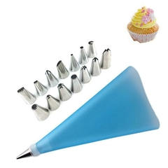 Imagem do 24 PÇS Conjunto de Saco de Confeiteira de Silicone com Bico para Decoração, Kit Confeiteiro, Saco De Confeita De Bolo
