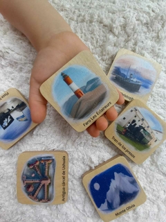 Juego de memoria en madera - Ushuaia - Huellas Fueguinas