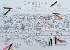 Lámina de Ushuaia para colorear