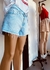 Short jeans con stras