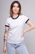 Camiseta Feminina Ringer Branco / Preto - Lady Hit