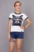 camiseta feminina ringer gato arco iris