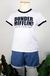 camiseta feminina ringer dunder mifflin the office