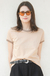 camiseta feminina ringer tee nude vintage