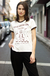 camiseta feminina ringer coffee