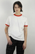 Camiseta Unissex Ringer Tee Off White / Vermelho