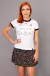 camiseta feminina ringer cat smile