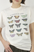 camiseta tshirt unissex cor off-white estampa borboletas