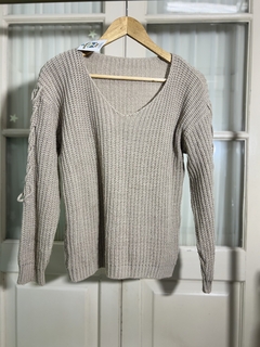 Sweater Camel trenza - Americanisima Feria