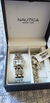 Kit de relógio e chaveiro Seculus Prata com Strass