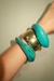 bracelete acrílico azul