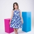 Vestido infantil menina estampa Azul verde água mod. alcinha