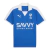 Camisa de futebol masculina azul do Al-Hilal, com detalhes em branco e logo da Puma.