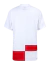 Camisa branca e vermelha da Seleção da Croácia, modelo I 24/25, vista traseira.